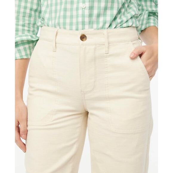 J. Crew Straight Leg Pants Women’s 12 Ivory Coastal Grandma Office Classic Chic - Picture 2 of 10